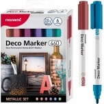 Akrüülmarkeri komplekt Deco Metallik 460 Monami 