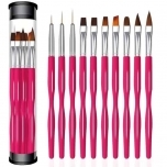 Pintslikomplekt Roosa Plastiktopsis 10tk