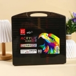 Akrüülmarkeri plastkohver 80tk