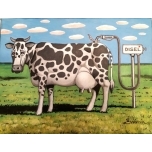 Diisel lehm. Akrüülmaal lõuend alusraamil. 22*30cm