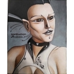 Nonhuman küljega.Akrüülmaal lõuend alusraamil. 25*20cm