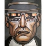 Revenge-kattemaks.Akrüülmaal lõuend alusraamil.25*20cm