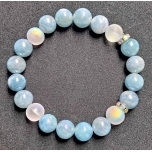 Helesinine angeliit,kuukivi 10mm 20cm