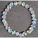 Aurora borealis vikerkaar valge 18cm käevõru kogus