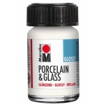 Portselani-ja klaasivärv Marabu White Glossy 070 15ml