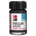 Portselani-ja klaasivärv Marabu Black Glossy 073 15ml 