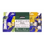Akrüülvärvide komplekt 10tk 20ml +pintsel Pebeo