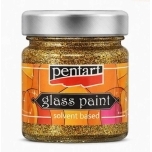 Pentart klaasivärv Sädelev kuld 30 ml – lahustipõhine
