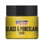 Pentart klaasi- ja portselanivärv – Kuldne, 30 ml