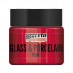 Pentart klaasi- ja portselanivärv – Punane, 30 ml